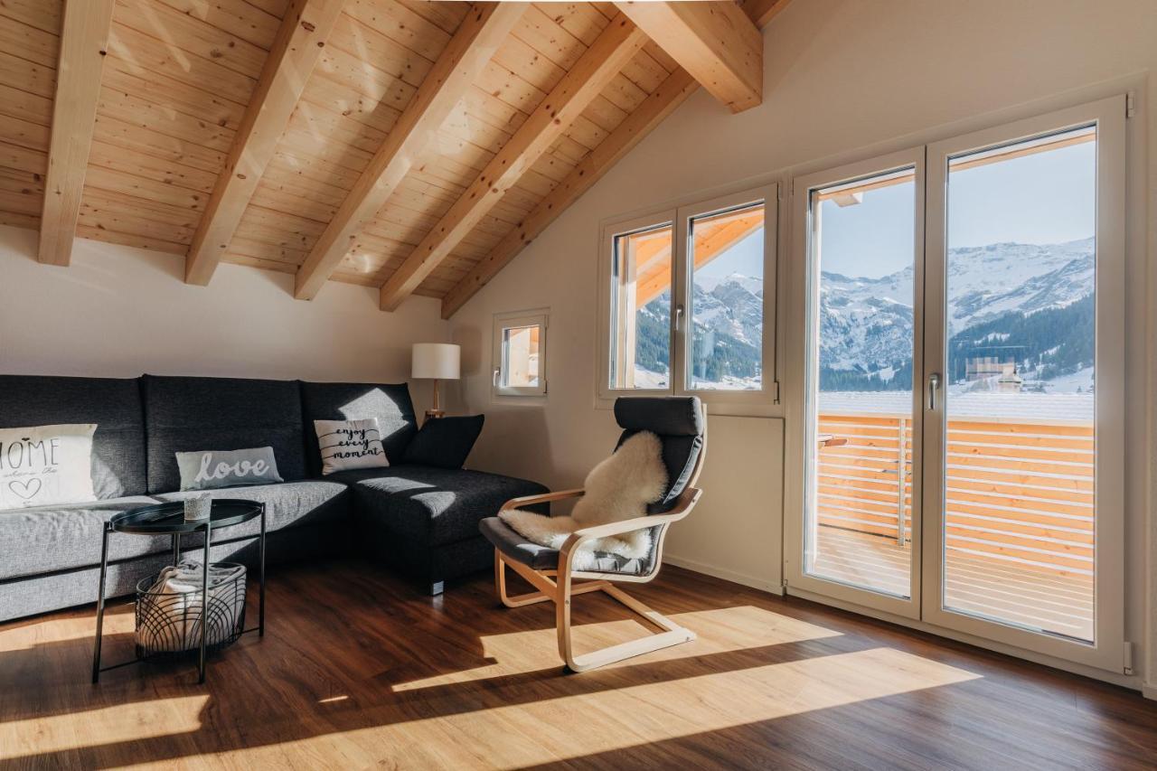Chuenislodge2- Zwei Balkone, Gemuetlicher Kamin, Top Aussicht Adelboden Exteriör bild