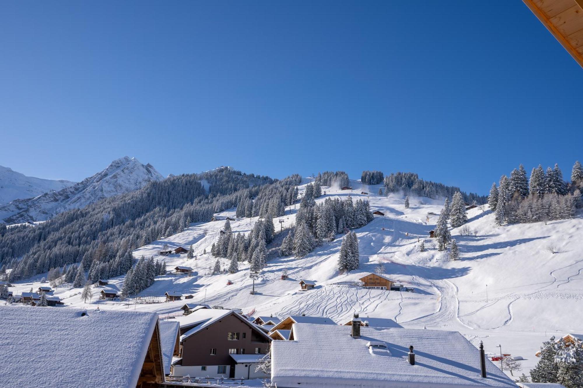 Chuenislodge2- Zwei Balkone, Gemuetlicher Kamin, Top Aussicht Adelboden Exteriör bild