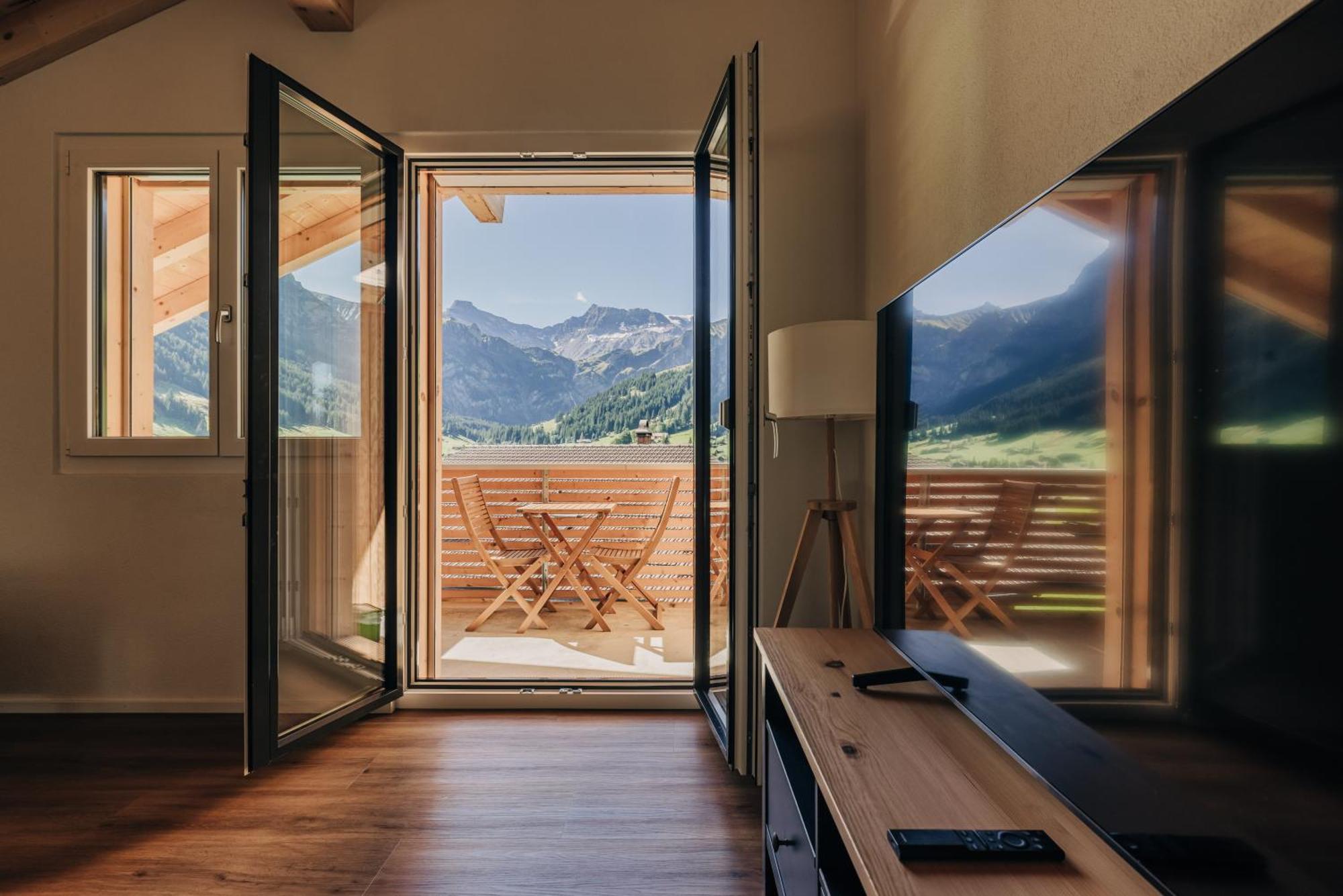 Chuenislodge2- Zwei Balkone, Gemuetlicher Kamin, Top Aussicht Adelboden Exteriör bild